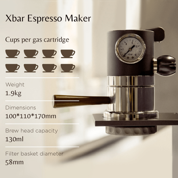 Mini Manual Espresso Machine - X-Bar - Size 58 - Image 2