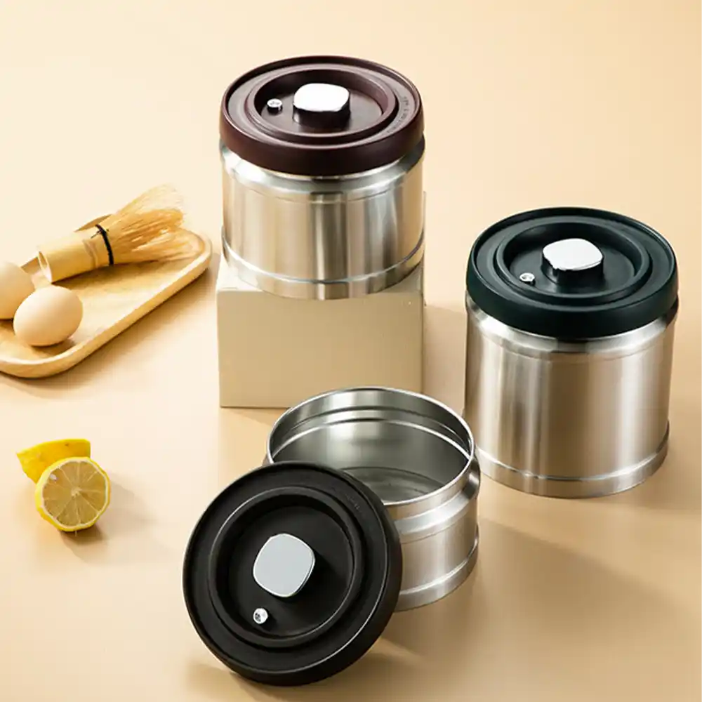 حافظة قهوة فاكيوم ستانلس ستيل سلفر 750ML - الصورة 3