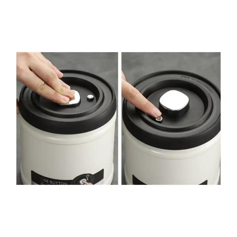 حافظة قهوة فاكيوم ستانلس ستيل سلفر 1100ML - الصورة 4