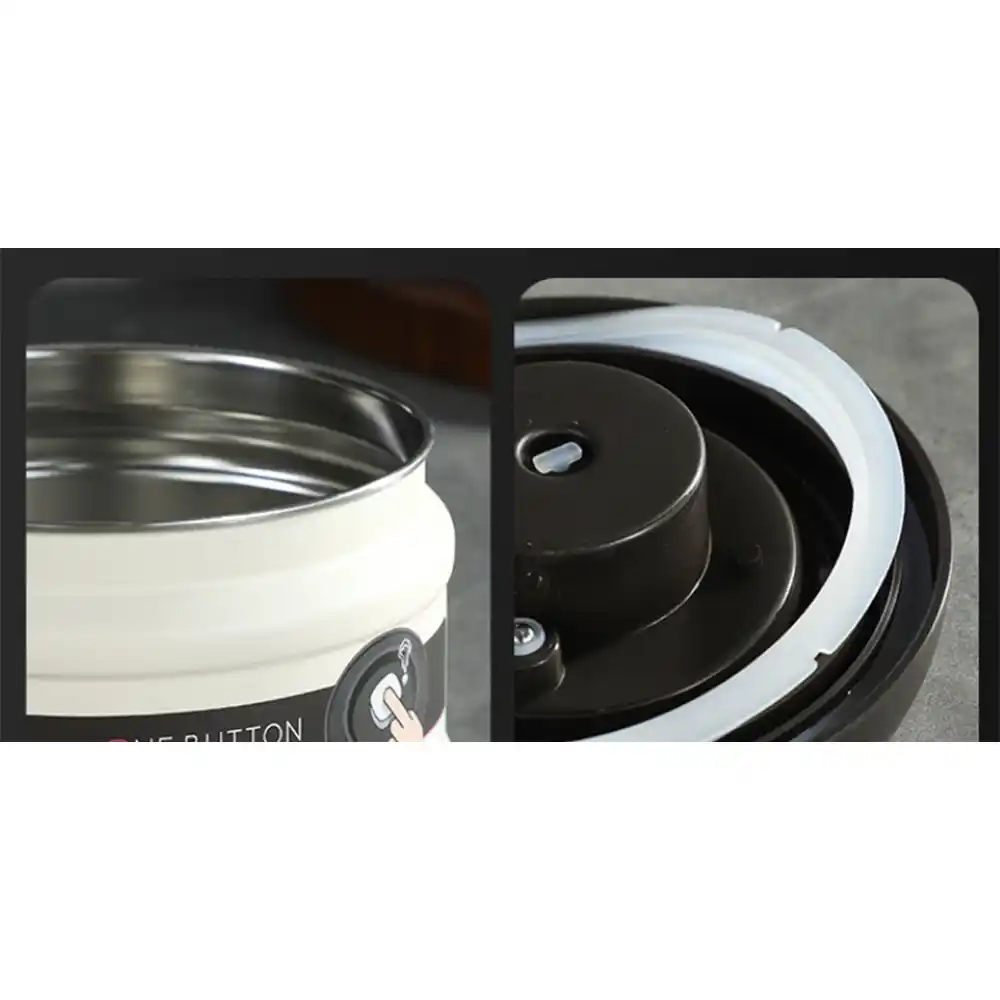 حافظة قهوة فاكيوم ستانلس ستيل سلفر 750ML - الصورة 5